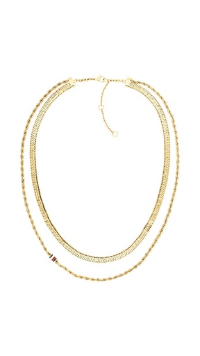 [2780980] Collar Tommy Hilfiger Doble Cadena Acero Inox. Dorado Mujer 2780980