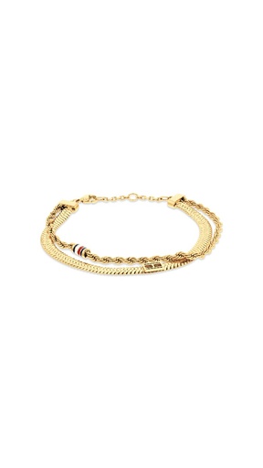 [2780982] Pulsera Tommy Hilfiger  Doble Cadena Acero Inox Dorado Mujer 2780982
