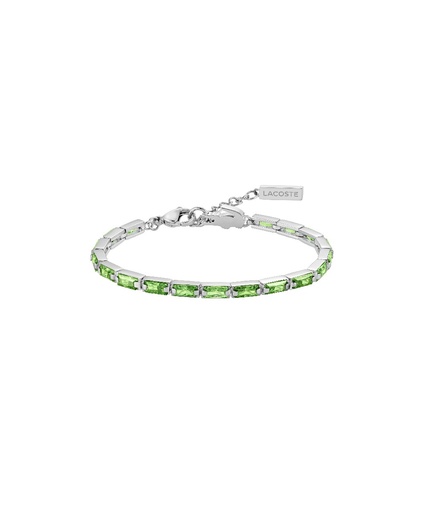[2040500] Pulsera Lacoste Duchess Acero Inoxidable Circonitas Verdes Mujer 2040500