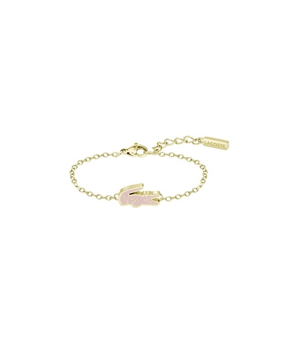 [2040530] Pulsera Lacoste Cutie Croc Acero Dorado Kids 2040530
