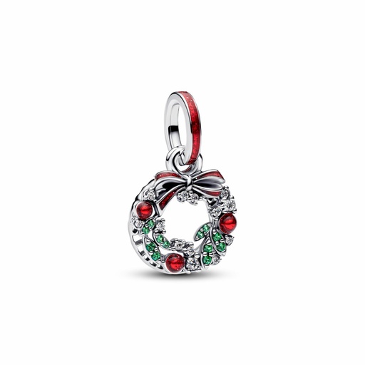 [794238C01] Charm Pandora Colgante Doble Corona Navideña 794238C01