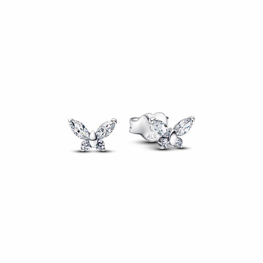 [294263C01] Pendientes Pandora Botón Mariposa Blanca 294263C01