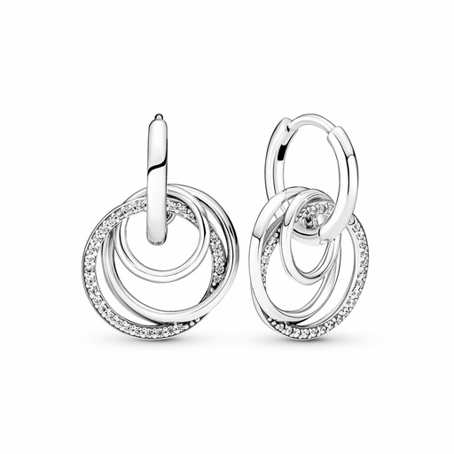[291156C01] Pendientes Pandora Aro Círculo Familiar Siempre 291156C01
