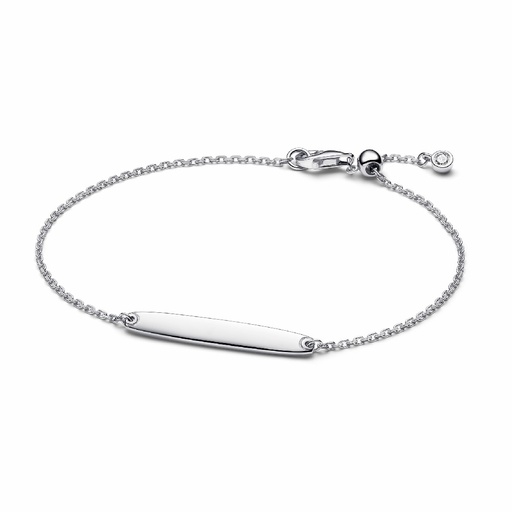 Pulsera Pandora Cadena Barra Grabable Plata 594010C01