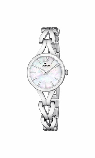 [19022/1] Reloj Lotus Old Money Mujer Esfera Nacarada y Correa Acero 19022/1