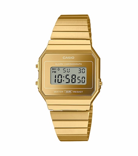 [A700WEVG-9AEF] Reloj Casio Vintage Mujer Digital Acero Dorado A700WEVG-9AEF 