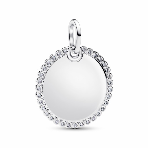 [394007C01] Colgante Pandora Etiqueta Redonda Grabable 394007C01
