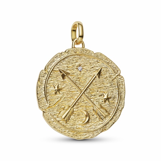 [764084C01] Charm Pandora Medallón Grande Flechas Cruzadas 764084C01