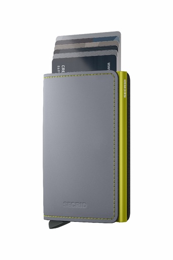 [SM-Grey & Lime] Cartera Secrid Slimwallet Matte SM-Grey & Lime