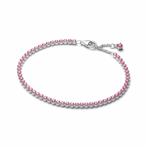 Pulsera Pandora Tenis Fina Rosa 593927C02