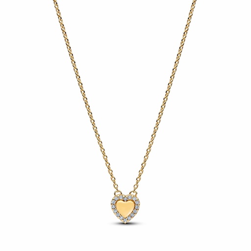 [364364C01-45] Collar Pandora Grabable Halo Corazón Dorado 364364C01-45