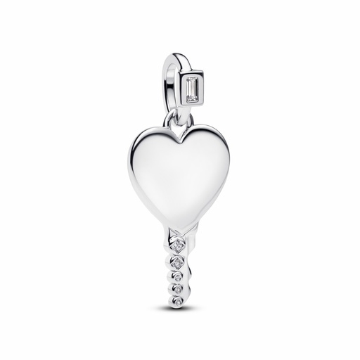 [394353C01] Colgante Pandora Etiqueta Grabable Llave Corazón Plata 394353C01