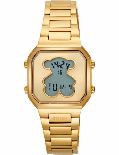 [3000148200] Reloj Tous Digital Brazalete Acero Dorado D-Bear Mini 3000148200