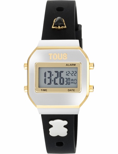 [3000150800] Reloj Tous XPRESurSLF SS Charms Digital Plateado y Negro 3000150800
