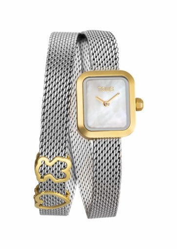 [3000150400] Reloj Tous Icon Time Embraced Charms Analógico Acero y Esera Nácar 3000150400