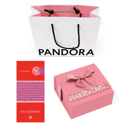 [A050] Caja de Regalo Pandora Rosa Premium con Tarjeta Dedicatoria A050