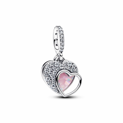 [794456C01] Charm Pandora Colgante Doble Madre Preciosa Plata 794456C01