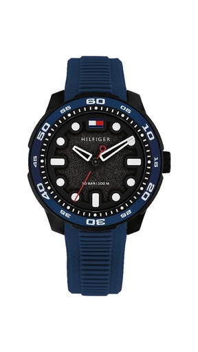 [1720053] Reloj Tommy Hilfiger Analógico Niño Silicona Azul y Negro 1720053