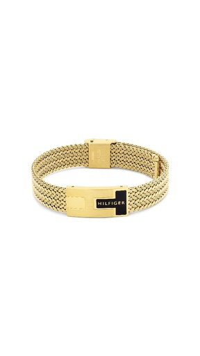 [2790706] Pulsera Tommy Hilfiger Nautical Mesh Hombre Ajustable Malla Acero Dorado 2790706