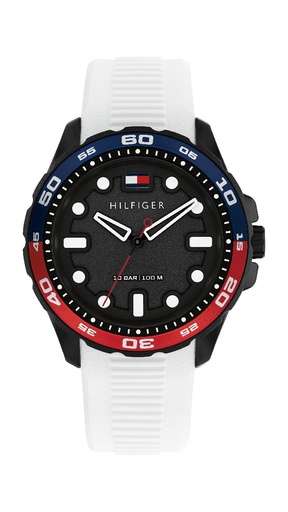 [1792264] Reloj Tommy Hilfiger Regatta Hombre Silicona Blanco 1792264