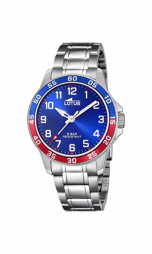 [18786/1] Reloj Lotus Junior Niño Acero Esfera Azul 18786/1