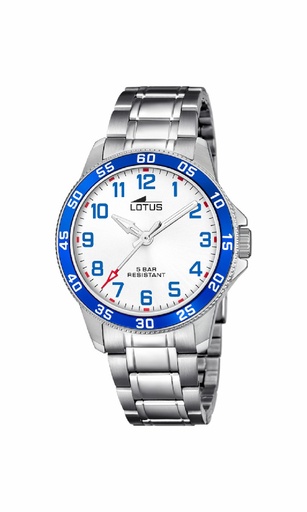 [18786/5] Reloj Lotus Junior Niño Acero Esfera Blanca 18786/5