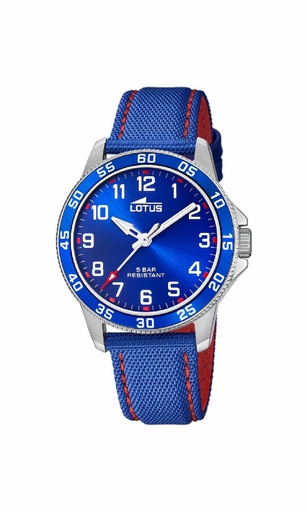 [18787/5] Reloj Lotus Junior Niño Piel Azul y Esfera Azul 18787/5