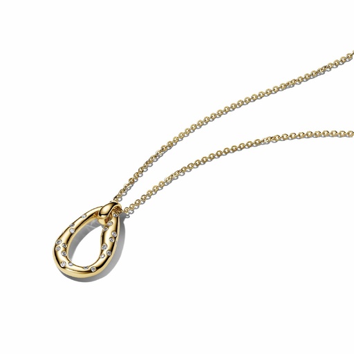 [364666C01-45] Collar Pandora Forma Orgánica Gemas Engastadas 364666C01
