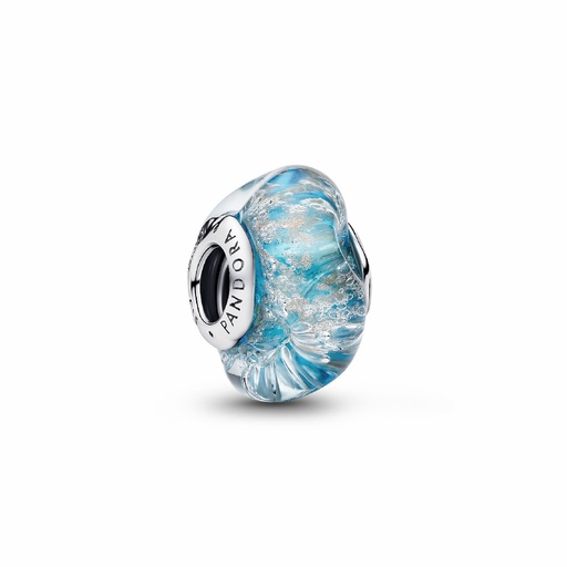 [794701C01] Charm Pandora Cristal de Murano Turquesa y Brillante 794701C01