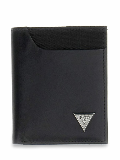 [SMBEHNLEA04-BLA] Cartera Guess Berna Trifold Hombre Negra SMBEHNLEA04-BLA