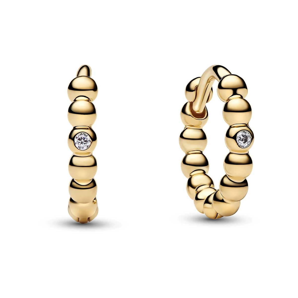 [264823C01] Pendientes de Aro con un recubrimiento en oro de 14k Abrazo Cuentas