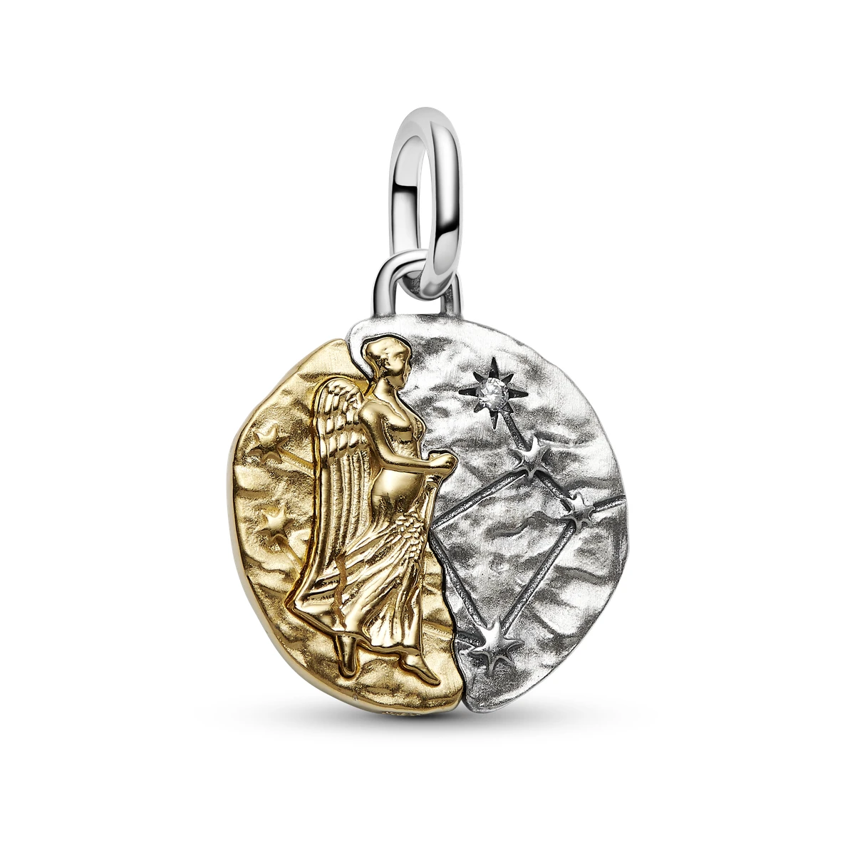 [764992C01] Charm Medallón en plata de ley y con un recubrimiento en oro de 14k Zodiaco Virgo