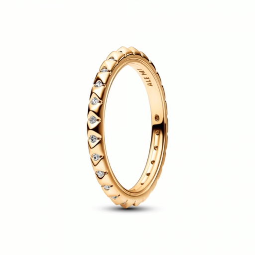 Anillo Pandora Me Piramides Baño Oro