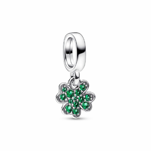 [792751C01] Charm colgante Pandora Trébol de Cuatro Hojas circonitas verdes 792751C01