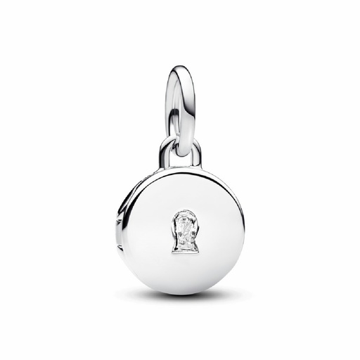 [793066C01] Charm colgante Pandora Medalla Grabable que se abre 793066C01