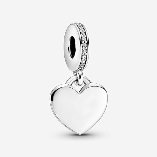 [798761C01] Charm Colgante Pandora Etiqueta de Corazón para Grabar