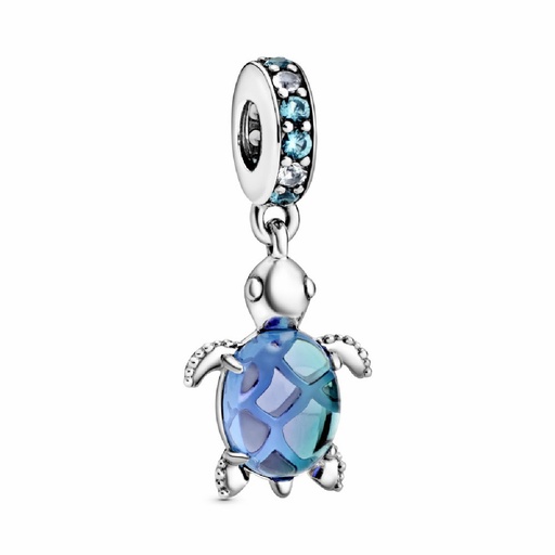 [798939C01] Charm Colgante Pandora Tortuga Marina Cristal Murano Azul 798939C01