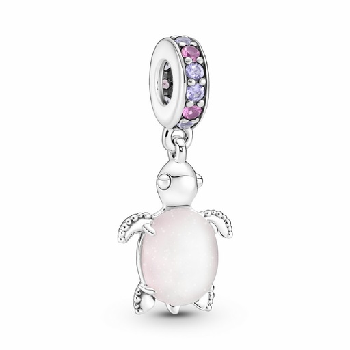 [798939C02] Charm colgante Tortuga Marina Cristal de Murano Rosa