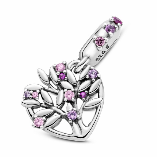 [799153C01] Charm Colgante Pandora Corazón Árbol de la Vida Rosa