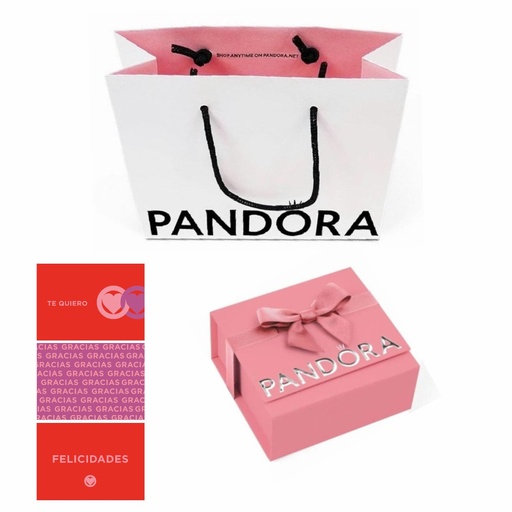 [A050] Caja de regalo Pandora Rosa Premium y Tarjeta Dedicatoria