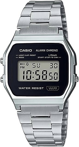 [A158WEA-1EF] Reloj Casio Vintage Unisex Cristal Negro A158WEA-1EF