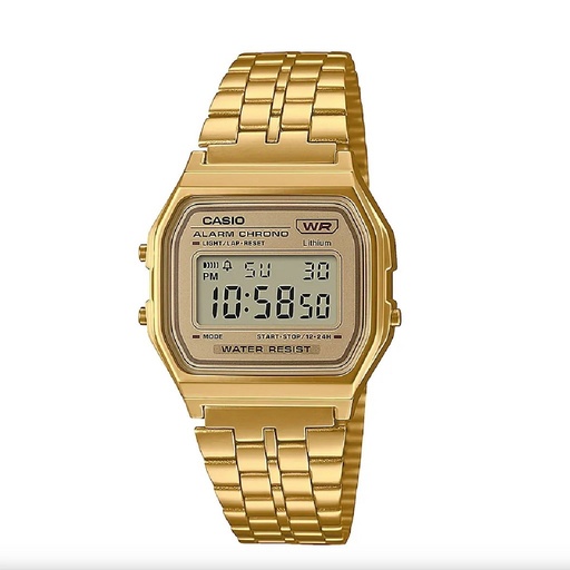 [A158WETG-9AEF] Reloj Casio vintage unisex series dorado