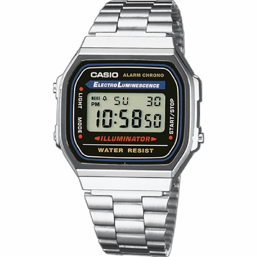 [A168WA-1YES] Reloj Casio Vintage Unisex Acero inoxidable A168WA-1YES