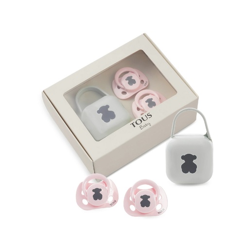 [BEAR-1701-47] Pack 2 Chupetes Tous Baby Bear Rosa