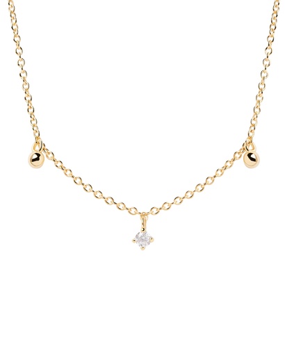 [CO01-491-U] Collar PDPaola Love Triangle Gold BL CO01-491-U