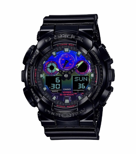 [GA-100RGB-1AER] Reloj Casio G-Shock Hombre Negro GA-100RGB-1AER