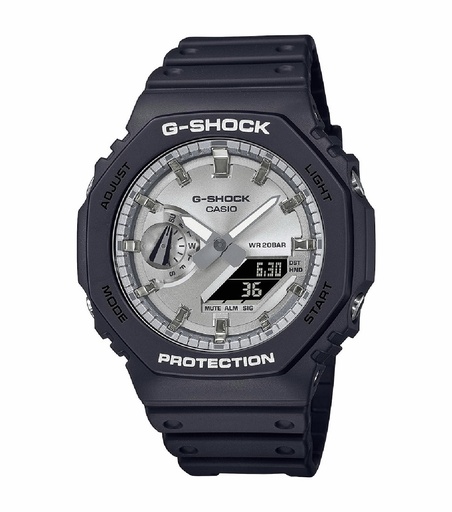 [GA-2100SB-1AER] Reloj Casio Hombre G-Shock Negro-PlataGA-2100SB-1AER