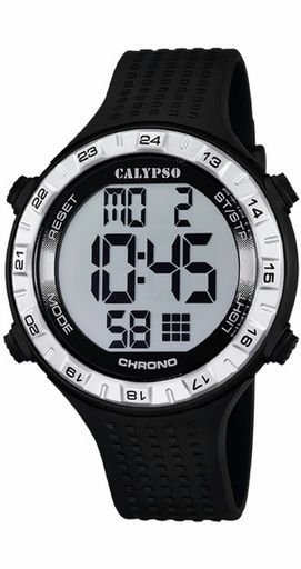 [K5663/1] Reloj Calypso Hombre Digital Multifunción Caucho Negro K5663/1