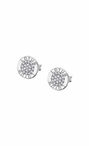 [LP1252-4/6] Pendientes Lotus Silver Logo Plata con Circonitas LP1252-4/6