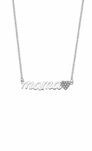 [LP1808-1/1] Collar Lotus Silver Mamá Corazón de plata